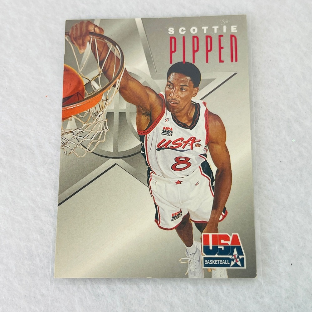 1996 SkyBox USA Basketball Scottie Pippen #8 Texaco Promo Card Chicago Bulls